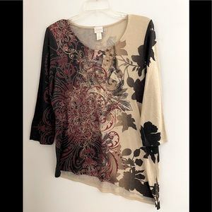 Shark bite Chico’s tunic